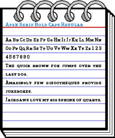 Apex Serif Bold Caps Regular Font