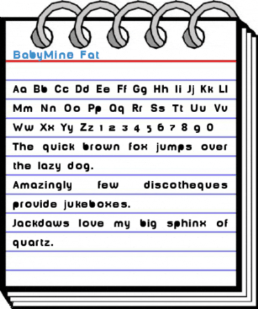 BabyMine Fat Font