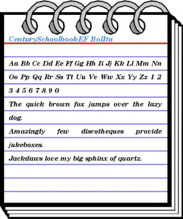 CenturySchoolbookEF BolIta Font