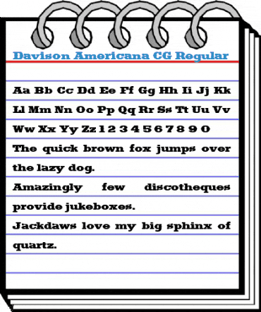 Davison Americana CG Regular Font