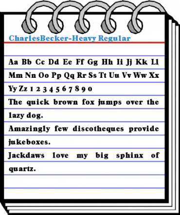 CharlesBecker-Heavy Font