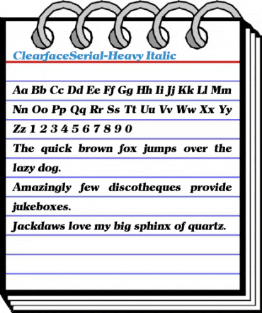 ClearfaceSerial-Heavy Font