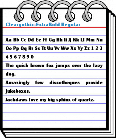 Cleargothic-ExtraBold Font