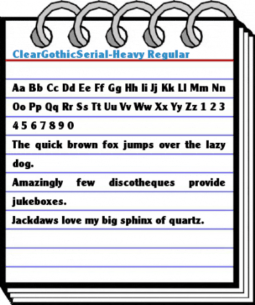 ClearGothicSerial-Heavy Font