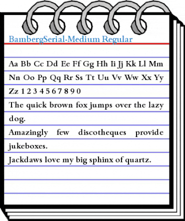 BambergSerial-Medium Regular Font