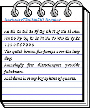 BarbedorTBolItaSh1 Regular Font