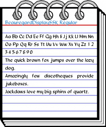 BeauregardDisplaySSK Font