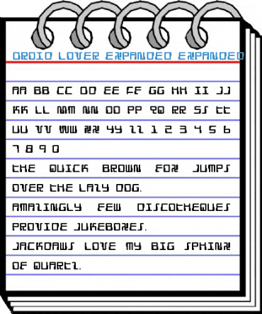 Droid Lover Expanded Expanded Font