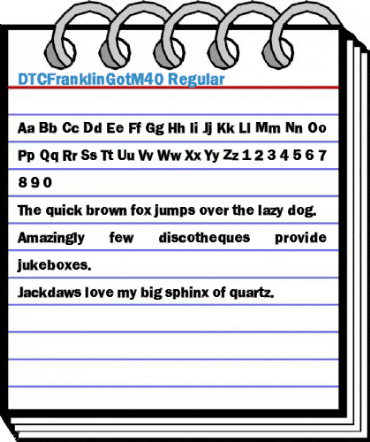 DTCFranklinGotM40 Regular Font