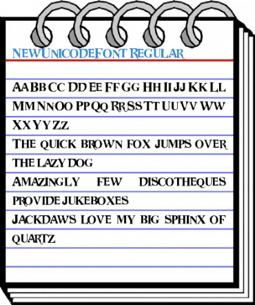 NewUnicodeFont Regular Font