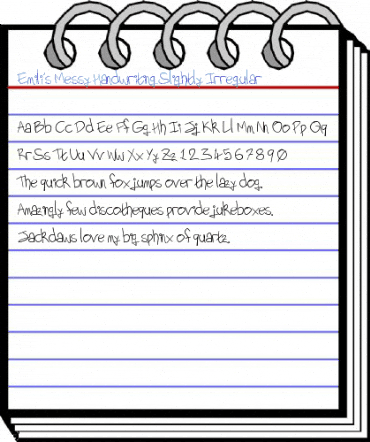 Emili's Messy Handwriting Font