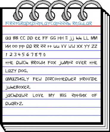 FirstGradeDisplayCapsSSK Font