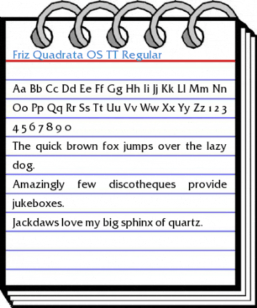 Friz Quadrata OS TT Regular Font