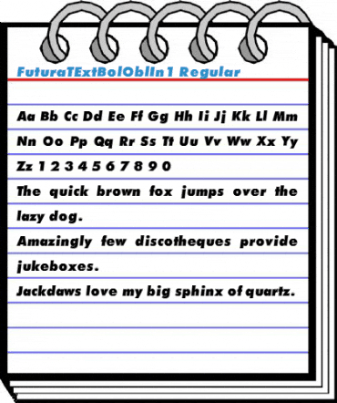 FuturaTExtBolOblIn1 Regular Font
