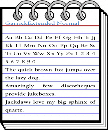 GarrickExtended Normal Font