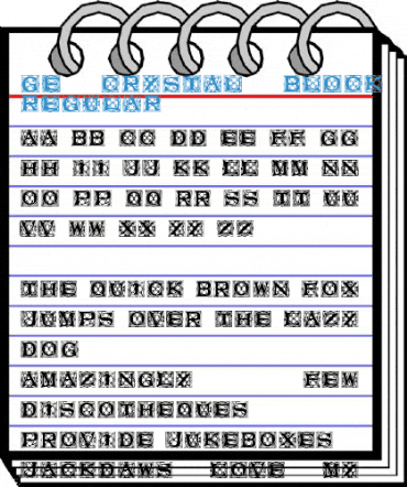 GE Crystal Block Caps Regular Font