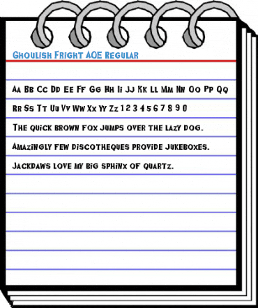 Ghoulish Fright AOE Regular Font