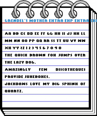 Grendel's Mother Extra Exp Extra Exp Font