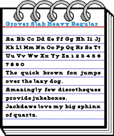 Grover Slab Heavy Regular Font