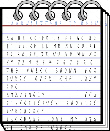 HandwrittenSlim Regular Font