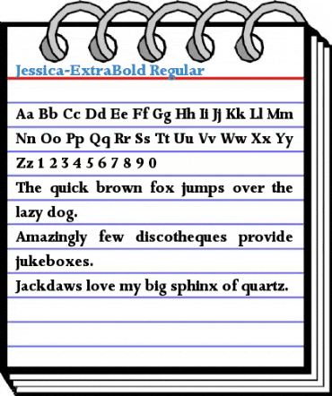 Jessica-ExtraBold Regular Font