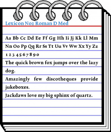 Lexicon No2 Roman D Med Font