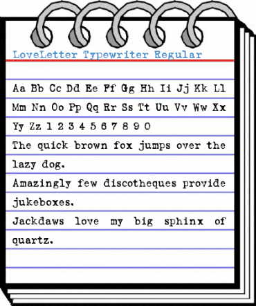LoveLetter Typewriter Regular Font
