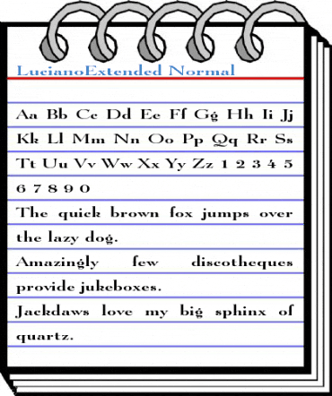 LucianoExtended Normal Font