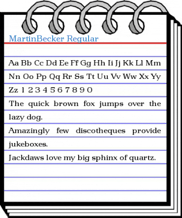 MartinBecker Regular Font