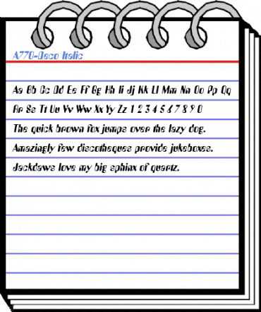 A770-Deco Italic Font
