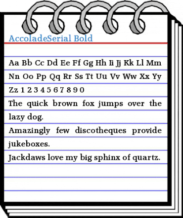 AccoladeSerial Bold Font