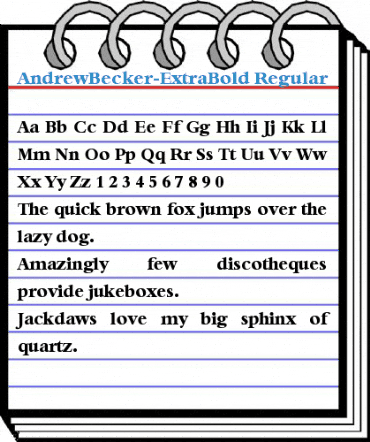 AndrewBecker-ExtraBold Font