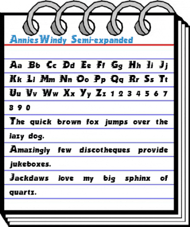 AnniesWindy Semi-expanded Font