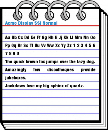 Acmo Display SSi Normal Font