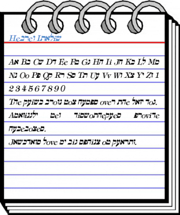 Hebrew Italic Font