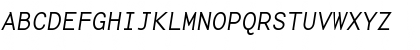 BaseMono WideThinItalic Font