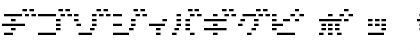 D3 DigiBitMapism Katakana Thin Regular Font