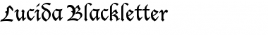 Lucida Blackletter Regular Font