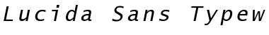 Lucida Sans Typewriter Oblique