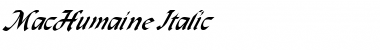 MacHumaine Italic Font