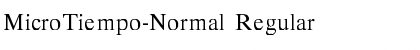 Download MicroTiempo-Normal Font