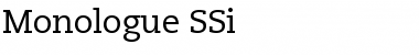 Monologue SSi Regular Font