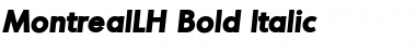 MontrealLH Bold Italic Font
