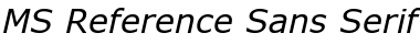 MS Reference Sans Serif Italic