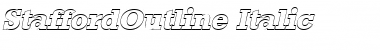 StaffordOutline Italic Font