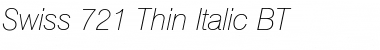 Swis721 Th BT Thin Italic Font