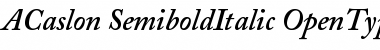Adobe Caslon Semibold Italic Font