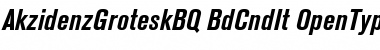 Akzidenz-Grotesk BQ Bold Condensed Italic Font