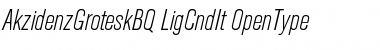 Akzidenz-Grotesk BQ Light Condensed Italic