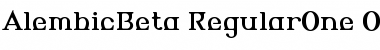 Download AlembicBeta-RegularOne Font